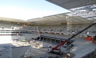 Chantier du Grand Stade de Bordeaux, le 12 septembre 2014