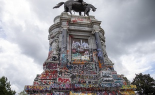 La statue du général Robert E. Lee à Richmond (Virginie), aux Etats-Unis, le 18 juin 2020.
