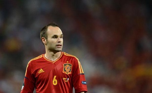 Le milieu de terrain espagnol Andres Iniesta, le 23 juin 2012, à Donetsk.
