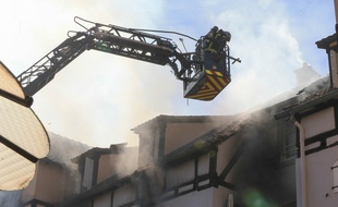 Les pompiers en intervention pour cet incendie à Schiltigheim, le 3septembre 2019.