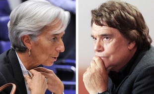 La directrice générale du FMI, Christine Lagarde, et Bernard Tapie.