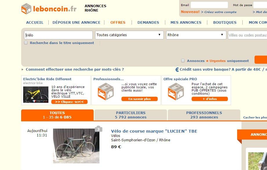 Au bon coin velo hot sale