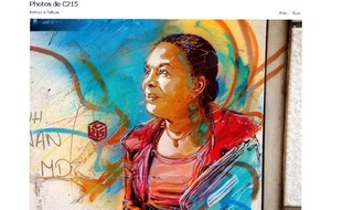 Un graffiti de C215 rend hommage à Christiane Taubira à Vitry.