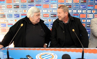 Rolland Courbis au temps des copains à Montpellier, ici représenté par son président Loulou Nicollin...