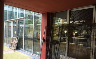Le bâtiment H de la faculté Paul-Valéry bloqué ce 2 mai 2018.