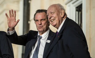 Renaud Muselier et Jean-Claude Gaudin, début 2018, à Marseille.