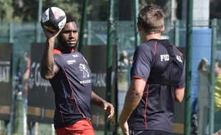 L'ailier fidjien Semi Kunatani lors d'un entraînement du Stade Toulousain, le 17 août 2015 à Toulouse.