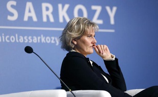 Nadine Morano lors d'un colloque des «Amis de Nicolas Sarkozy», en février 2013 à Paris.