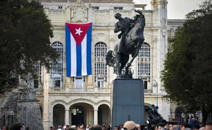 Cérémonie d'inauguration de la statue de José Martí à La Havane, le 28 janvier 2018.