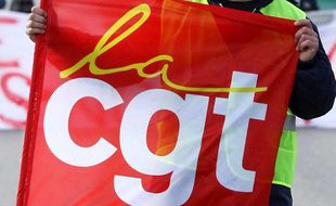 Un drapeau du syndicat CGT (Illustration)