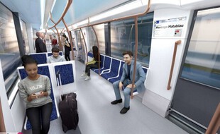Vue intérieure des rames d'Alstom.