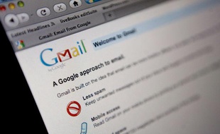 La page d'accueil de Gmail.