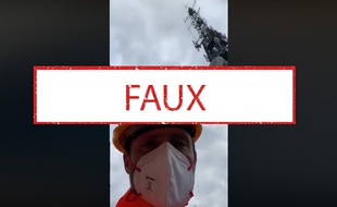 Un extrait de la vidéo virale sur la prétendue installation 5G qui serait liée au Covid-19.