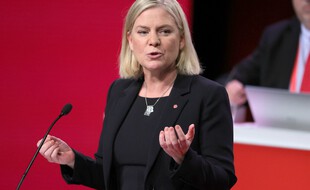 La ministre des Finances suédoise, Magdalena Andersson, a été élue cheffe des sociaux-démocrates, le 4 novembre 2021.
