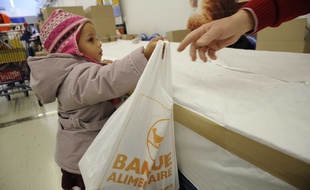 Illustration de la collecte nationale des Banques alimentaires.