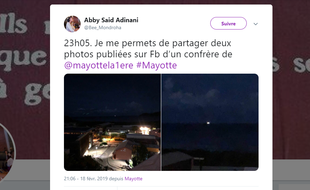 Plusieurs photos du phénomène sont apparues sur Twitter dès lundi soir.