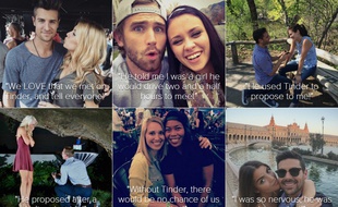 L'application Tinder vante les belles renconctres réalisées grâce à elle