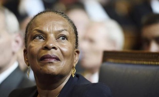 Christiane Taubira attends the installation of La ministre de la Justice Christiane Taubira à la Cour d'appel de Paris, le 3 septembre 2014