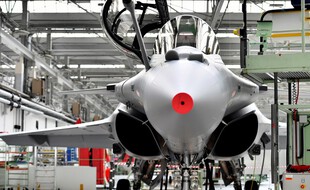 Un rafale à l'usine Dassault de Mérignac, près de Bordeaux.
