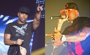 Photomontage: Le rappeur Rohff (à d.) et son rival Booba.