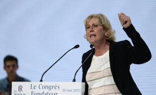 L'eurodéputée française Nadine Morano (Les Républicains) à Paris le 30 mai 2015