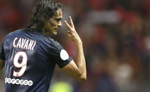 Edinson Cavani, auteur d'un doublé contre Monaco le 30 août 2015.