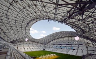 Vue générale en date du 8 octobre 2014 du stade Vélodrome à Marseille