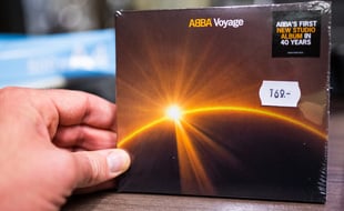 L'album Voyage d'Abba (pas de panique, le prix sur l'étiquette est en couronnes suédoises).