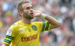 Lucas Deaux après son but à Rennes le 29 septembre 2013.