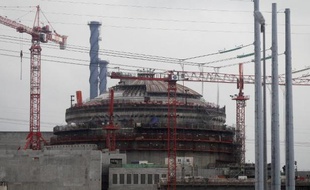 Le site de l'EPR de Flamanville en construction, le 6 novembre 2014