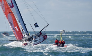 Tanguy de Lamotte sur le Vendée Globe 2016.