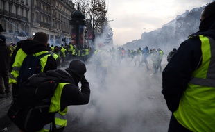 La mobilisation des «gilets jaunes», samedi 8 décembre 2018 à Paris.