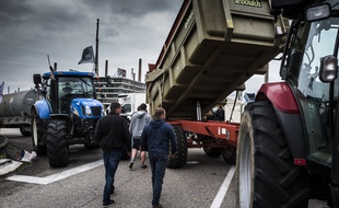 Lors d'une précédente mobilisation des agriculteurs près de Lyon, en 2018.