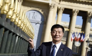 Lobsang Sangay, le chef du gouvernement tibétain en exil, à Paris le 12 mars 2015