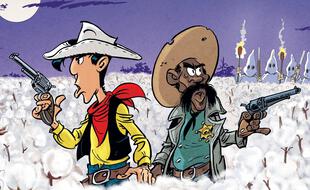 « Un cow-boy dans le coton » (détail de la couverture)