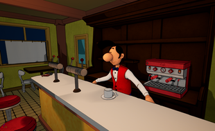 Le bar de Lucien, le héros de Frank Margerin, en réalité virtuelle