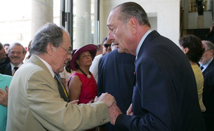 Michel Rocard et Jacques Chirac en 2005