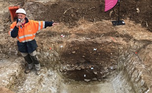 L'un des vestiges agricoles retrouvés par les archéologues à Port-Marianne, à Montpellier