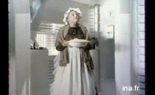 Une publicité pour les pâtes Lustucru avec la célèbre Germaine.
