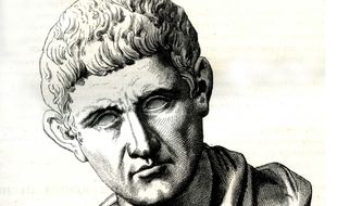 Aristote, philosophe grec et naturaliste, ne en 384 avant J.C. sur les bords de la Mer Egee. Gravure de la fin du 19e, debut du 20e siècle.