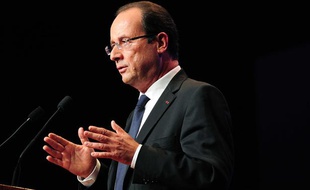 François Hollande lors de son discours du 25 octobre 2012 à l’occasion du «Grand rendez-vous de la communauté OSEO Excellence».