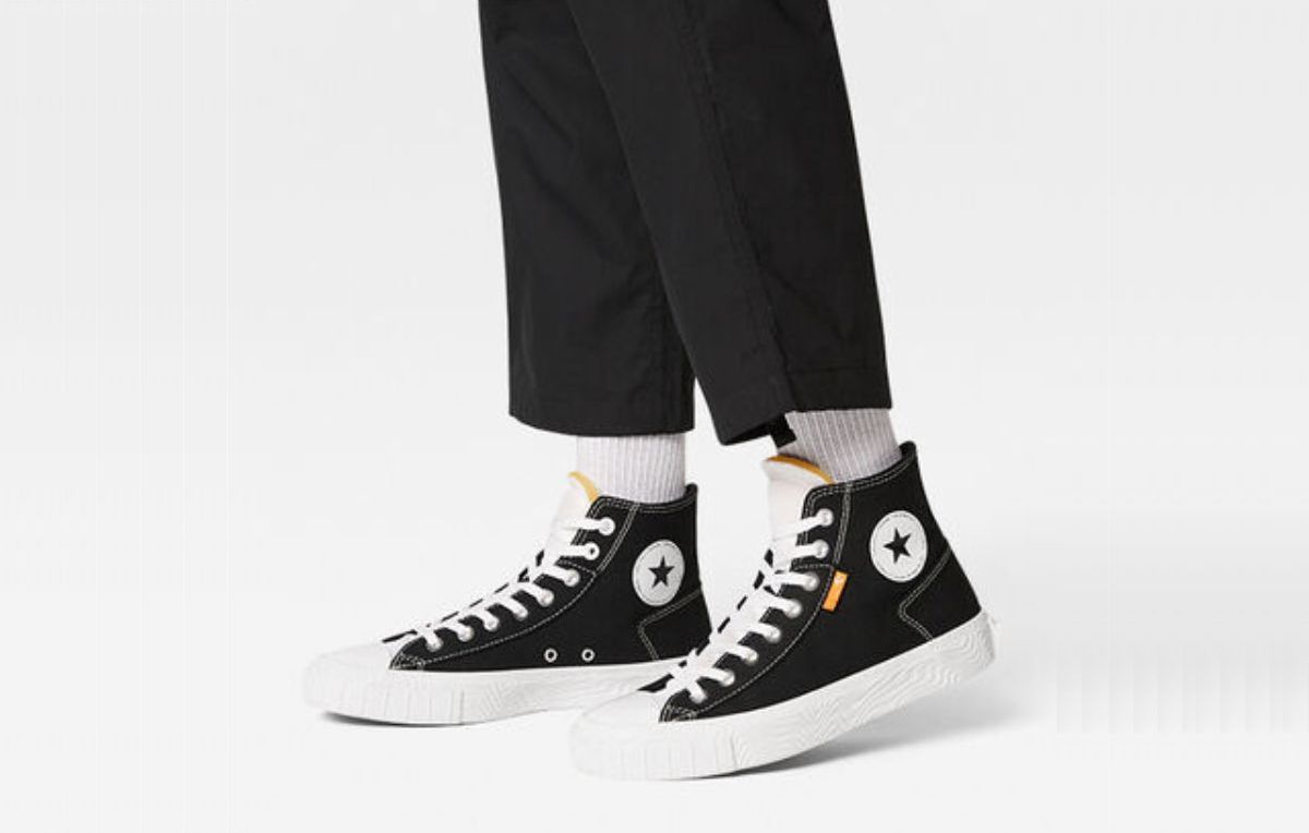 Converse noir cheap semelle epaisse