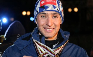 Le français Jason lamy-Chappuis, spécialiste de combiné nordique, le 1 mars 2013.