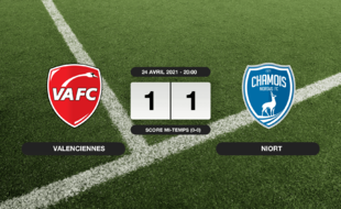 Ligue 2, 35ème journée: Match nul entre le VAFC et Niort sur le score de 1-1