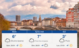 Météo Grenoble: Prévisions du vendredi 24 janvier 2020
