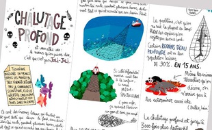 Extrait du dessin de Pénélope Bagieu sur le chalutage en eaux profondes.