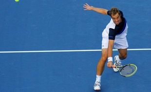 Richard Gasquet lors de sa demi-finale de l'US Open contre Rafael Nadal le 7 septembre 2013.