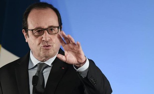 Le président François Hollande à Colmar, le 23 janvier 2016