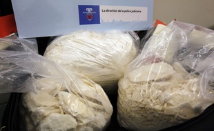 Les 111 kg de cocaïne saisis dans un appartement à Neuilly-sur-Seine en novembre 2010.