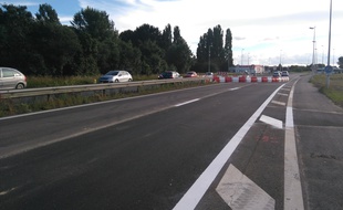 La chaussée nord de la route de Pornic à Rezé, quelques heures avant sa réouverture vendredi 17 juin 2016.